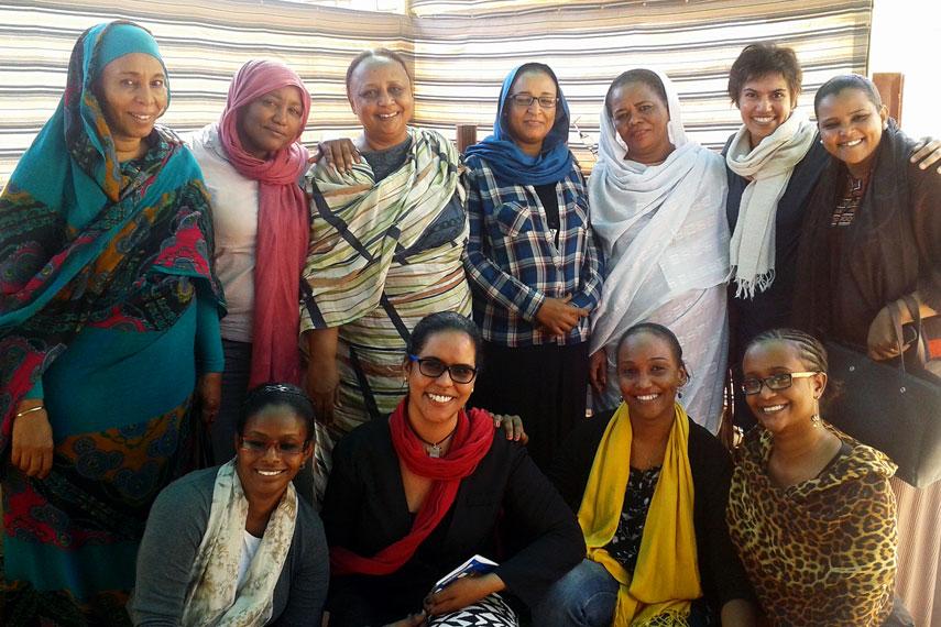 Rita Morbia with SORD staff in Sudan.