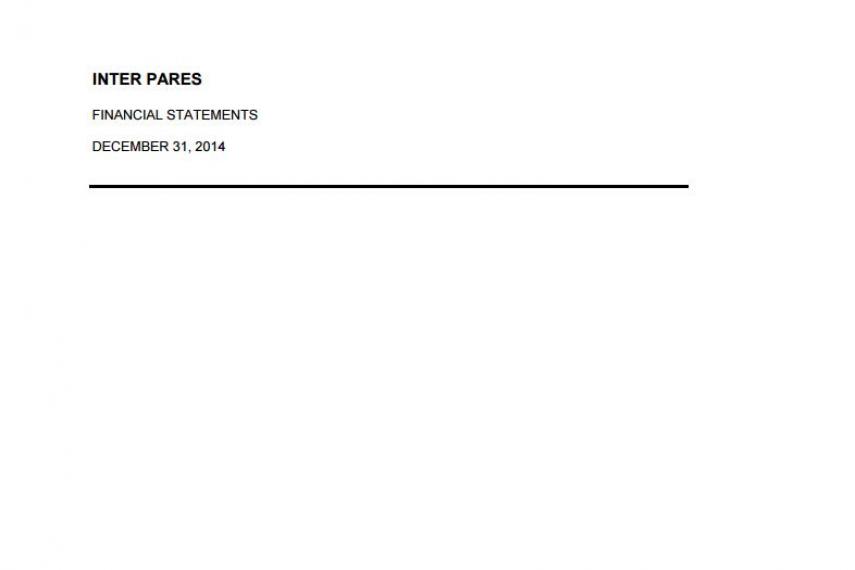 Audited Statements Cover Page