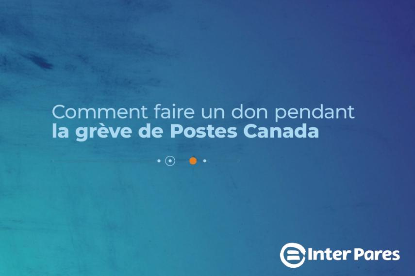 Comment faire un don pendant la grève de Postes Canada - Inter Pares logo