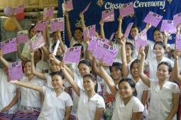 KWO’s leadership school for young women: a graduation ceremony.
