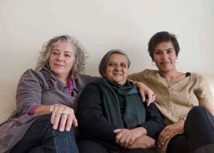 (L-R): Inter Pares board member Amanda Dale, Khushi Kabir of Nijera Kori in Bangladesh, and Inter Pares Executive Director Rita Morbia.