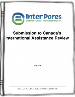 Inter Pares' submission to the International Assistance Review